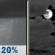 Tonight: A slight chance of rain showers between 7pm and 11pm. Mostly cloudy. Low around 50, with temperatures rising to around 54 overnight. Southwest wind around 5 mph. Chance of precipitation is 20%. New rainfall amounts less than a tenth of an inch possible. Tonight: Slight Chance Rain Showers then Mostly Cloudy