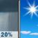 Saturday: Slight Chance Rain Showers then Sunny